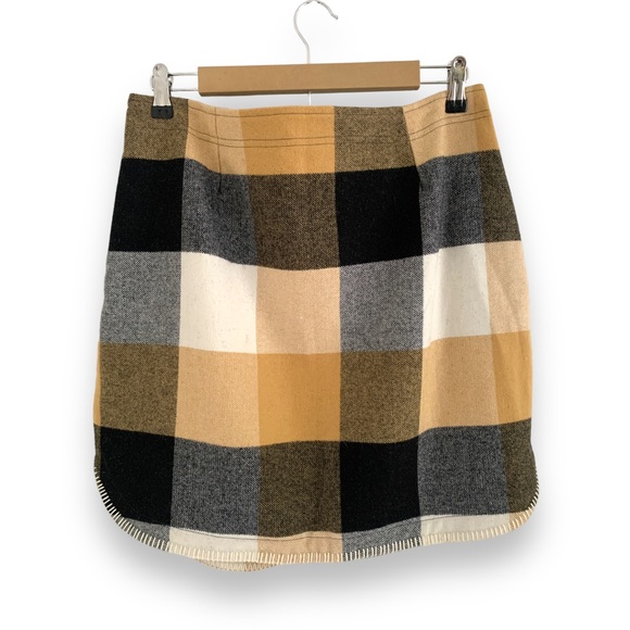Woolrich Wool Plaid Mini Skirt Size 8 With Pockets - Picture 6 of 7